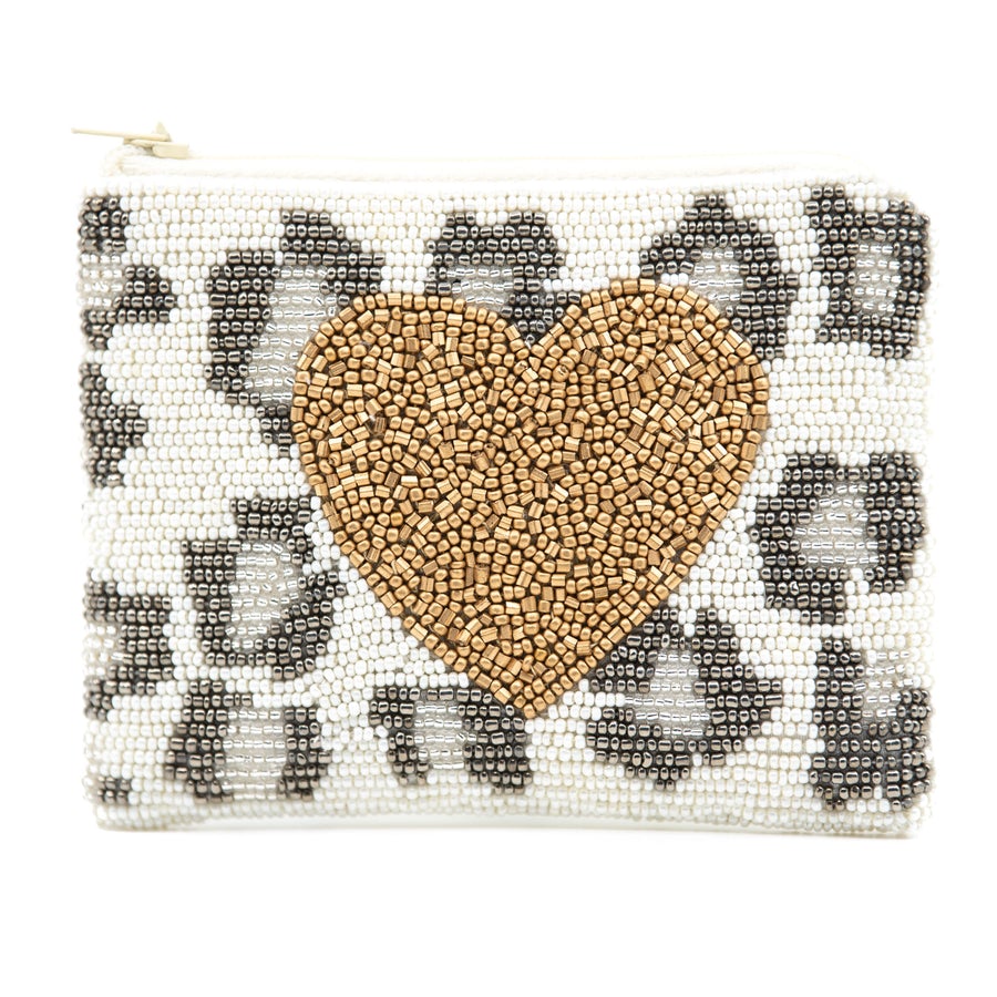 Beaded Heart coin purse