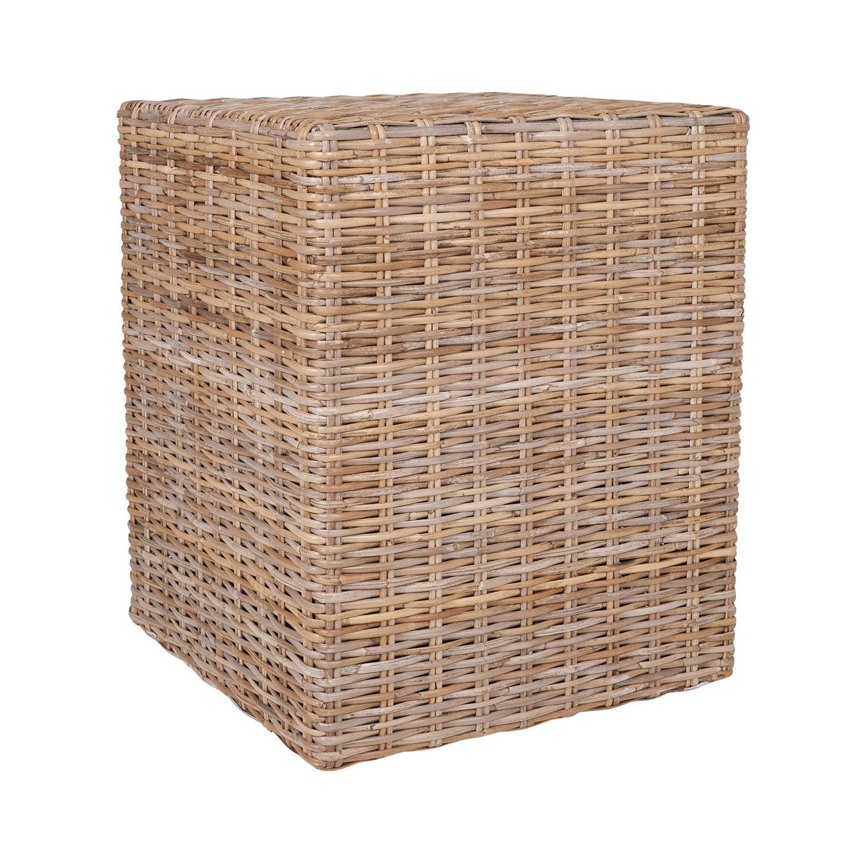 Half Cube wicker side table 20x20x24