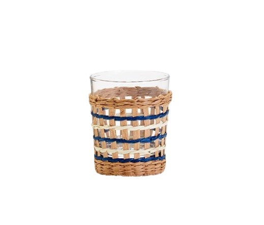 Navy Lattice Double Old Fashion