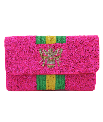 Pink Bumble Bee Clutch
