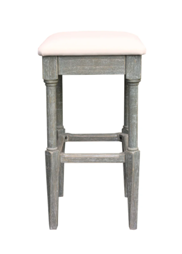 Backless Barstool in Aqua