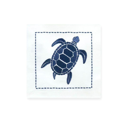 Sea turtle Embroidered Coasters s/6