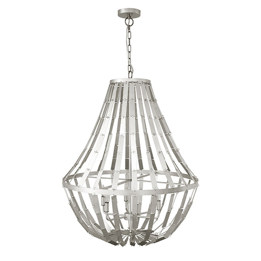 Silver Leaf Draped Chandelier