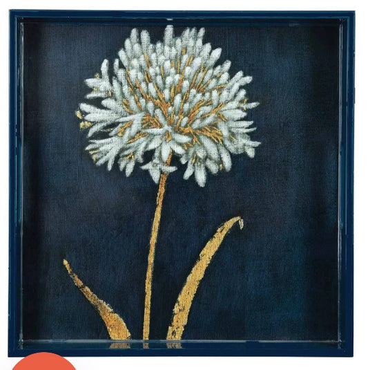 Shimmering Blossom 15" Square Tray