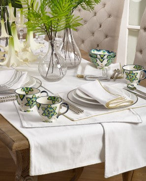 Shimmering Border Design Napkin Silver