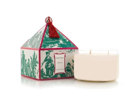 Toile 3 wick holiday candle