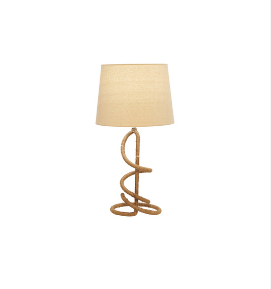 Pair of Metal Rope Twist table lamp