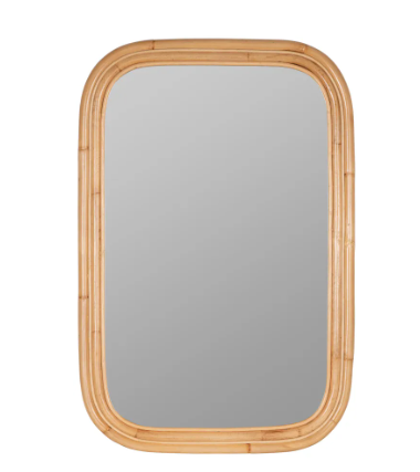 Bamboo curved Wall mirror 24w x 1d x 36h