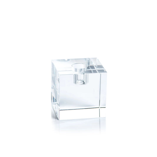 Square Glass Candle Holder 2.75"