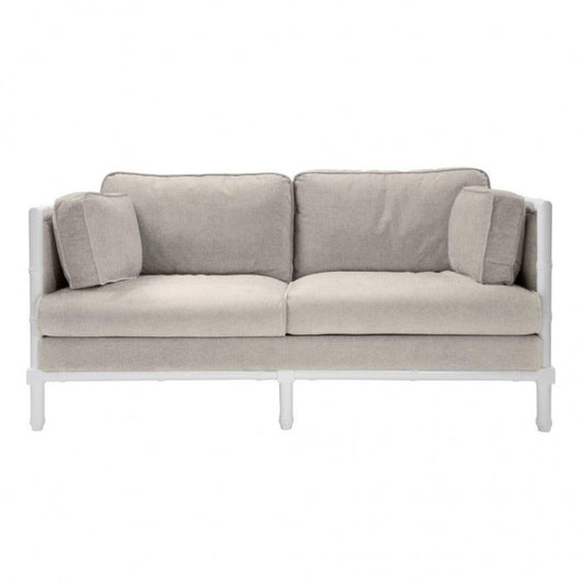 Bamboo Edge Cerused Oak Sofa in Ivory