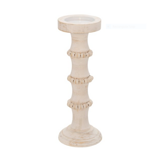 Wooden 14" Antique Candle Holder