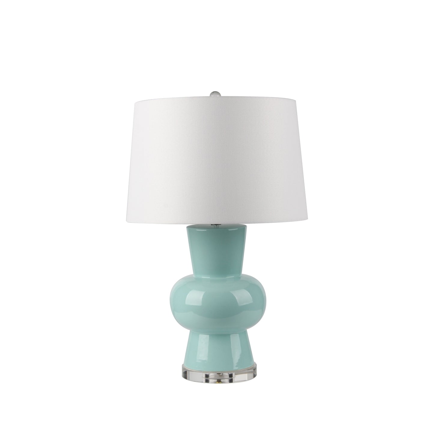 Pair of Light Blue Single Gourd Table Lamps