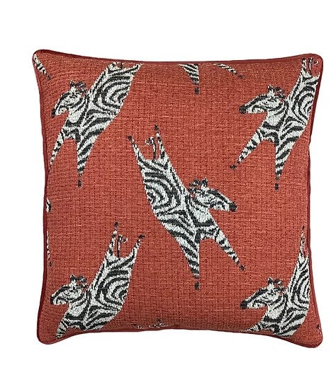Pair of Jailbreak 22 x 22 Toss Pillows in Coral