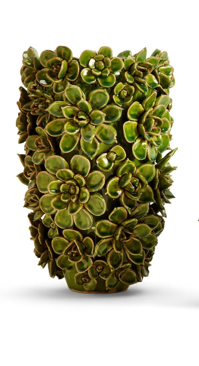 Succulent Green Vase Ceramic Large