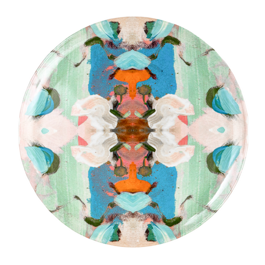 Monet's Garden Blue Melamine Plate