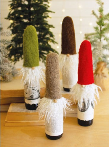 Santa Felt Bottle Toppers