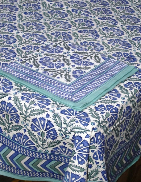 Chrsanthmmn Blue 60 x 90 Tablecloth