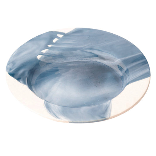 Blue and White Splash Dessert Plates