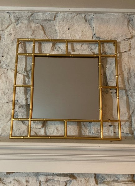 24" Gold Bamboo Mirror